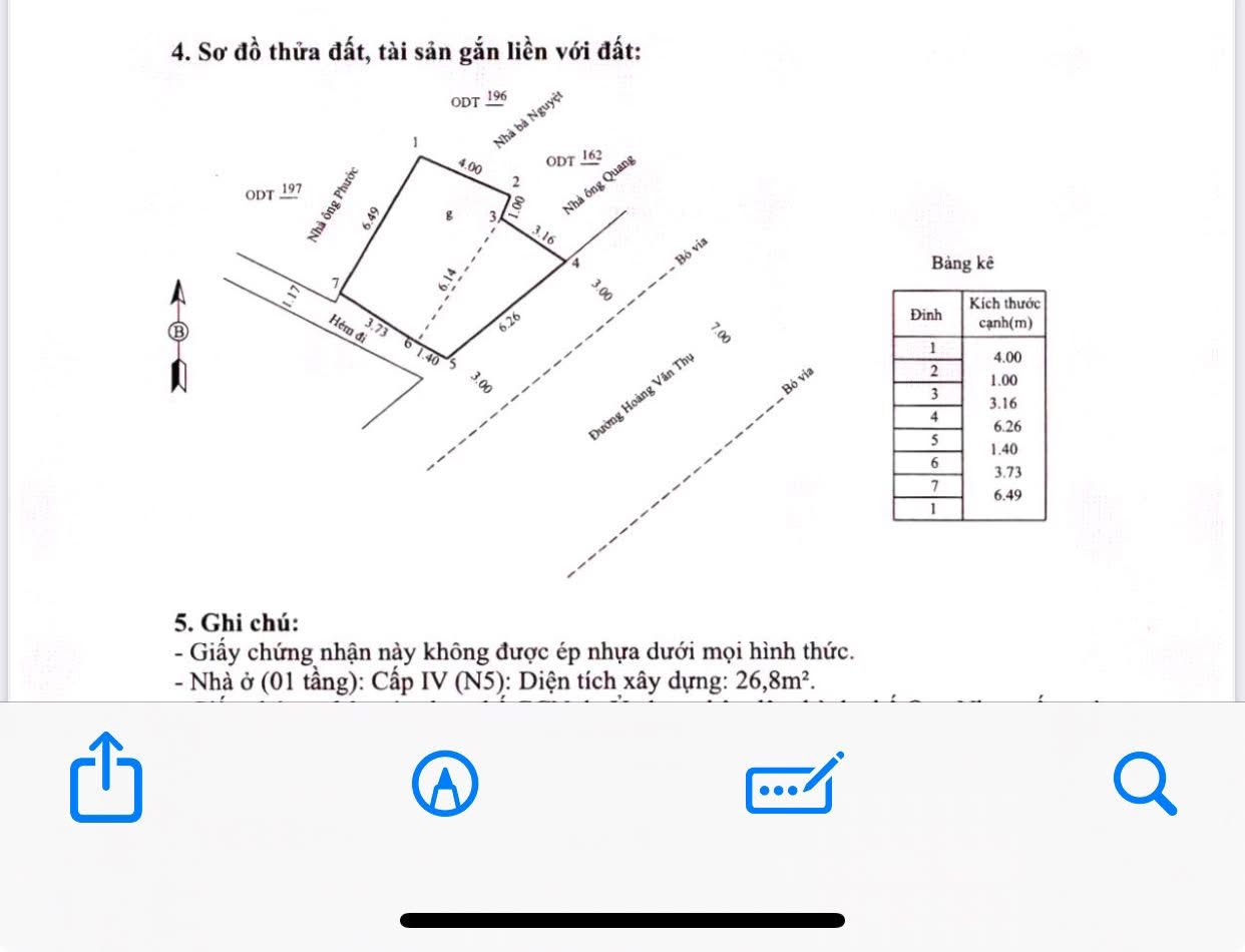 Bán nhà mặt tiền đường Hoàng văn Thụ 