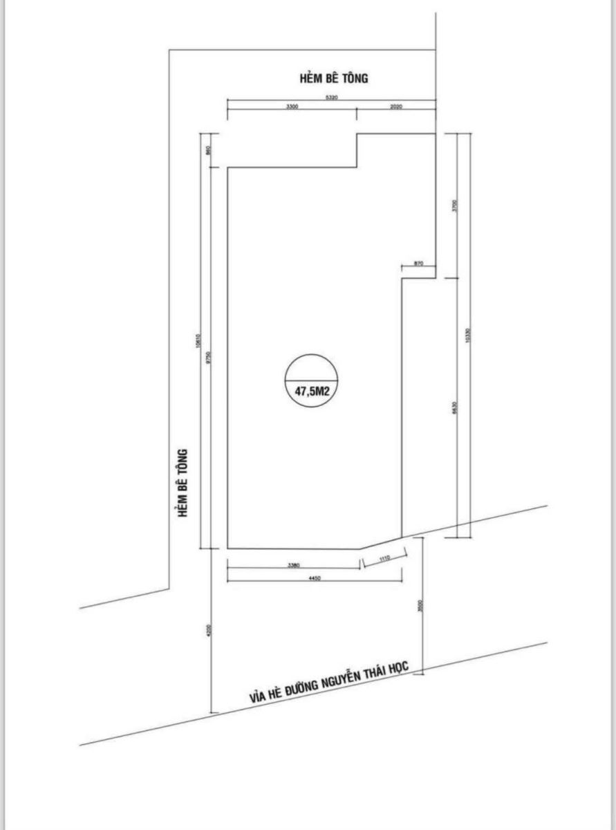 Bán nhà mặt tiền đường Nguyễn thái Học